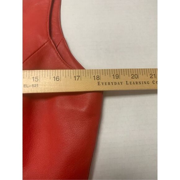 Red 100% Genuine Leather Vintage dress - Picture 5 of 8